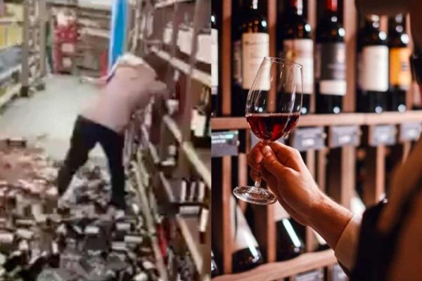 Mulher é demitida e quebra garrafas de vinho em mercado na Argentina