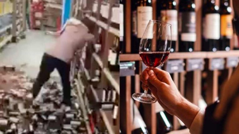 Mulher é demitida e quebra garrafas de vinho em mercado na Argentina