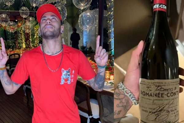 Neymar comemora vitória do Brasil com vinho que custa mais de R$200 mil!