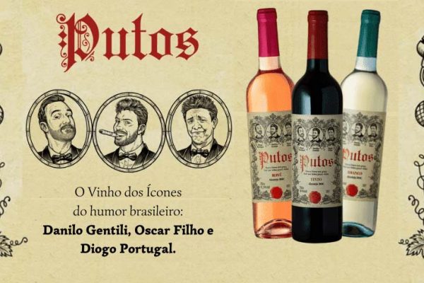 Danilo Gentili, Oscar Filho e Diogo Portugal lançam linha de vinhos “PUTOS”